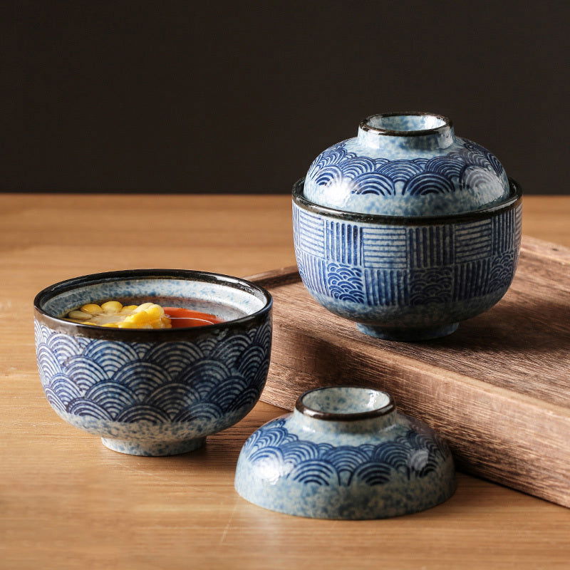 Household Dessert Japanese Ceramic Stew Bowl - Walfos® Kitchenware