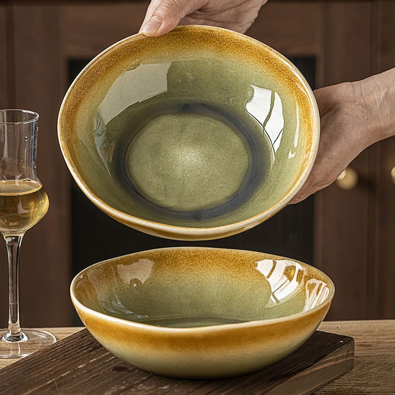 Household Japanese Retro Style Ceramic Bowl - Walfos® Kitchenware