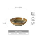 Household Japanese Retro Style Ceramic Bowl - Walfos® Kitchenware