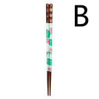 Household Japanese Style Heat Transfer Color Tortoise Shell Chopsticks - Walfos® Kitchenware