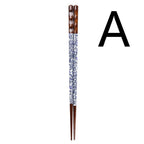 Household Japanese Style Heat Transfer Color Tortoise Shell Chopsticks - Walfos® Kitchenware