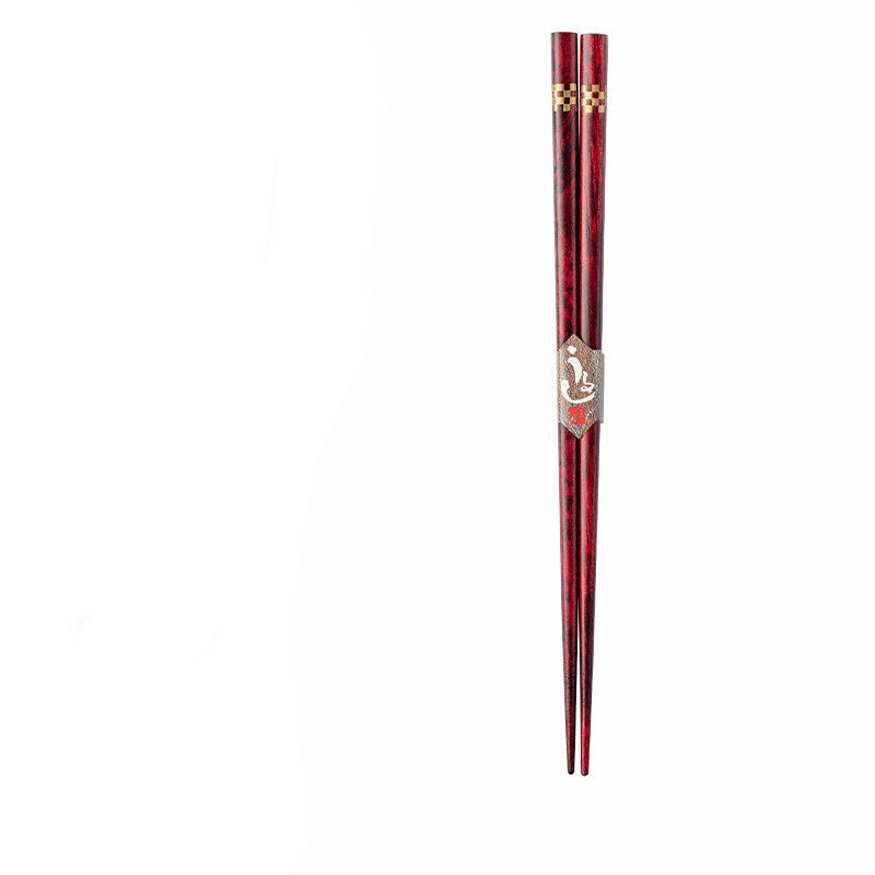 Household Japanese Style Pointed Solid Wood Chopsticks - Walfos® Kitchenware