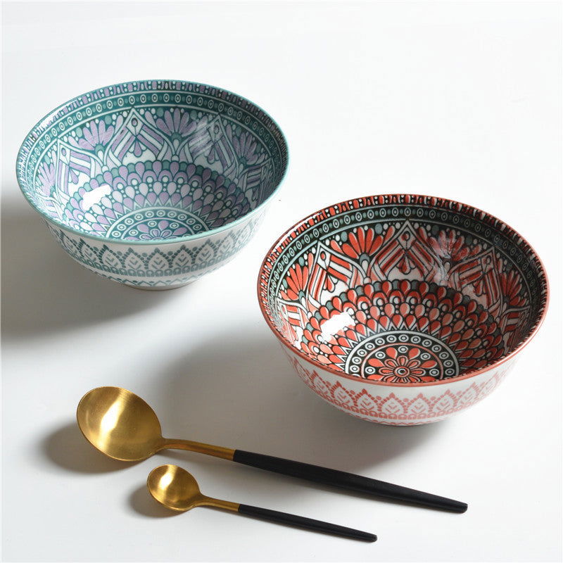 Household Japanese Underglaze Ceramic Rice Bowl - Walfos® Kitchenware