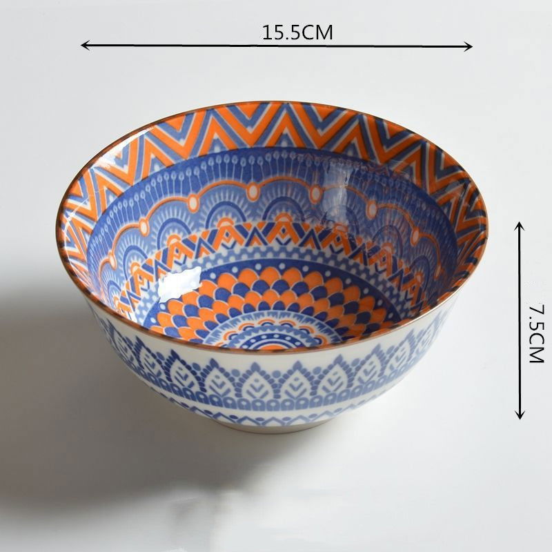 Household Japanese Underglaze Ceramic Rice Bowl - Walfos® Kitchenware