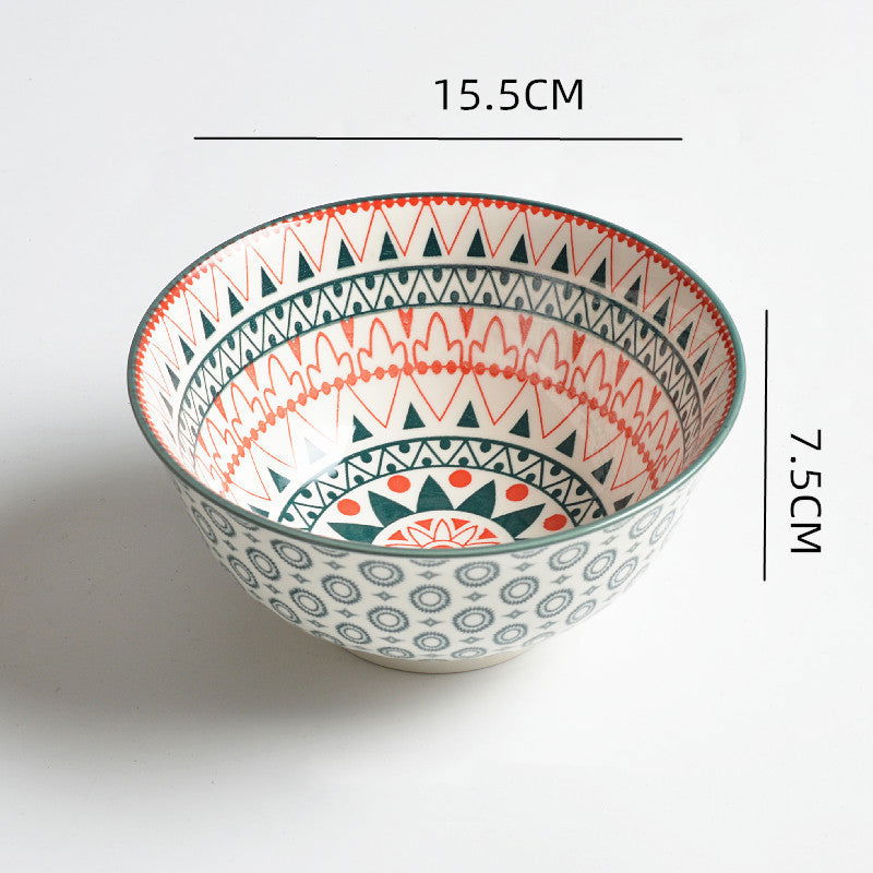 Household Japanese Underglaze Ceramic Rice Bowl - Walfos® Kitchenware