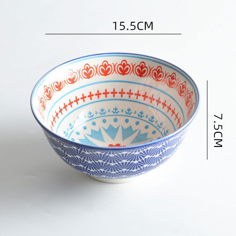 Household Japanese Underglaze Ceramic Rice Bowl - Walfos® Kitchenware