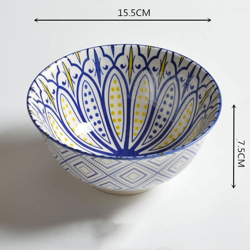 Household Japanese Underglaze Ceramic Rice Bowl - Walfos® Kitchenware