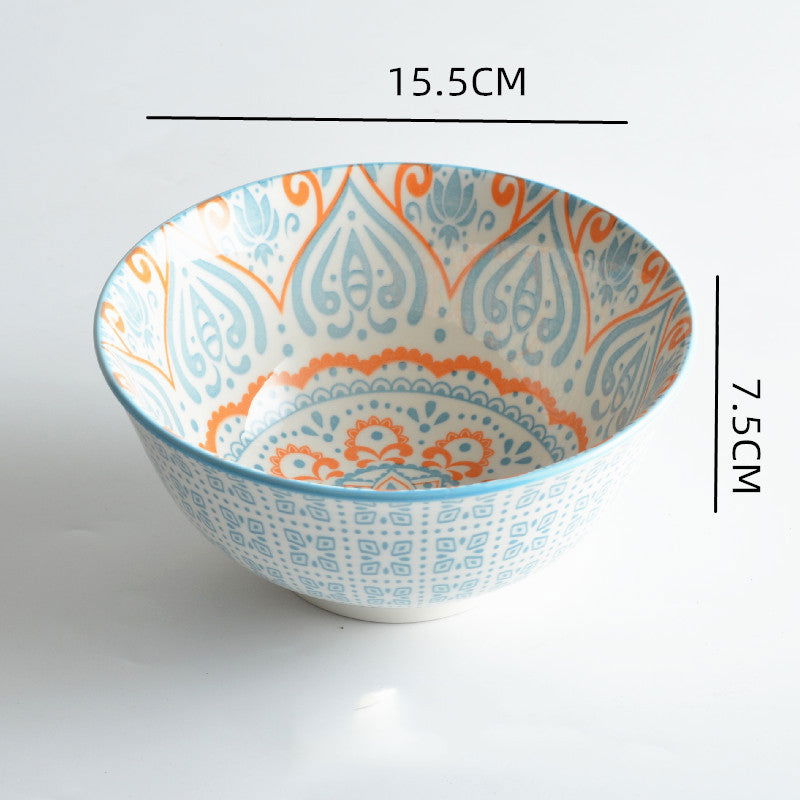 Household Japanese Underglaze Ceramic Rice Bowl - Walfos® Kitchenware