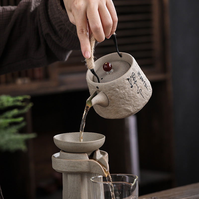 Household Retro Japanese Kung Fu Tea Set Single Pot - Walfos® Kitchenware