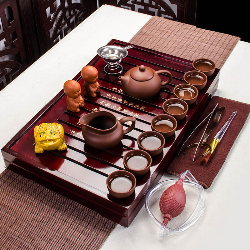 Household Tea Set, Ceramic Purple Sand Tea Brewing Set - Walfos® Kitchenware