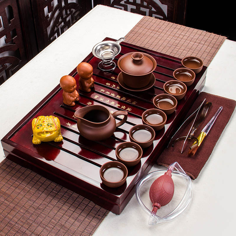 Household Tea Set, Ceramic Purple Sand Tea Brewing Set - Walfos® Kitchenware