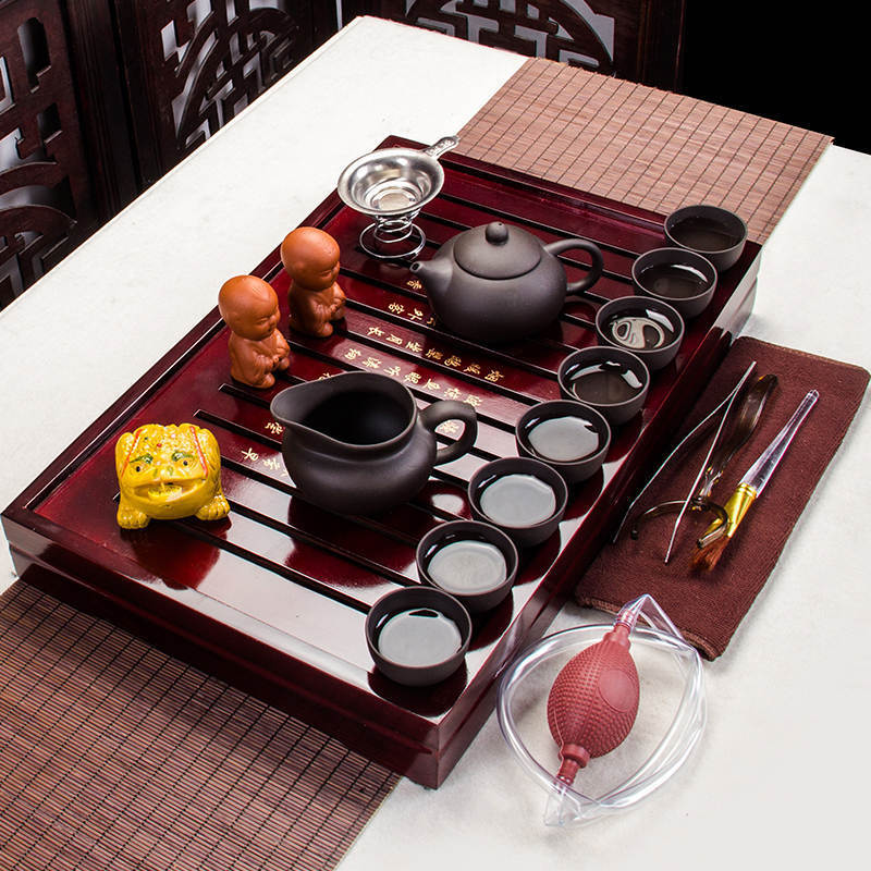 Household Tea Set, Ceramic Purple Sand Tea Brewing Set - Walfos® Kitchenware