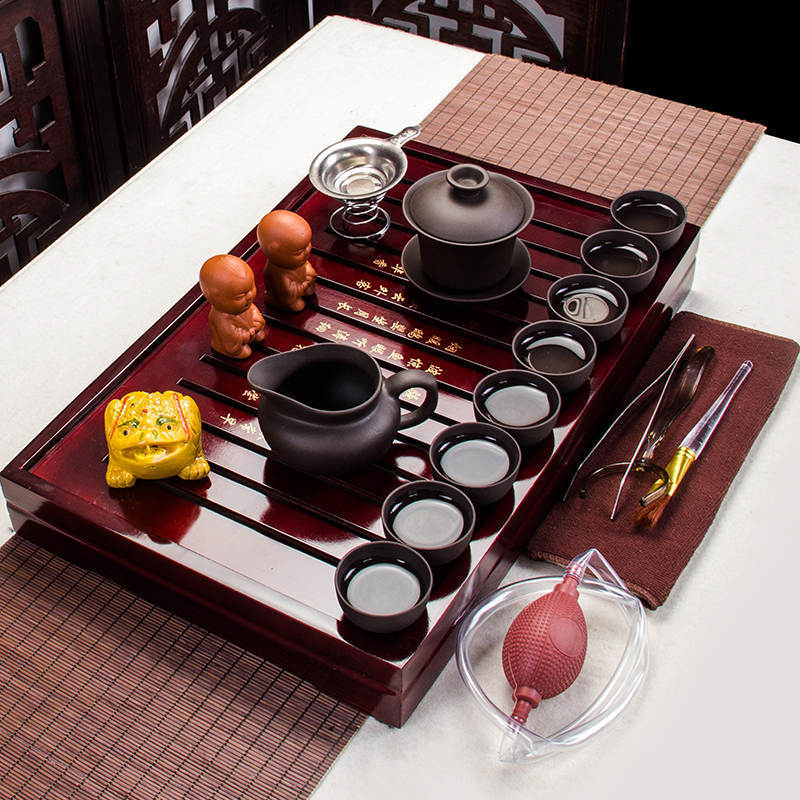 Household Tea Set, Ceramic Purple Sand Tea Brewing Set - Walfos® Kitchenware