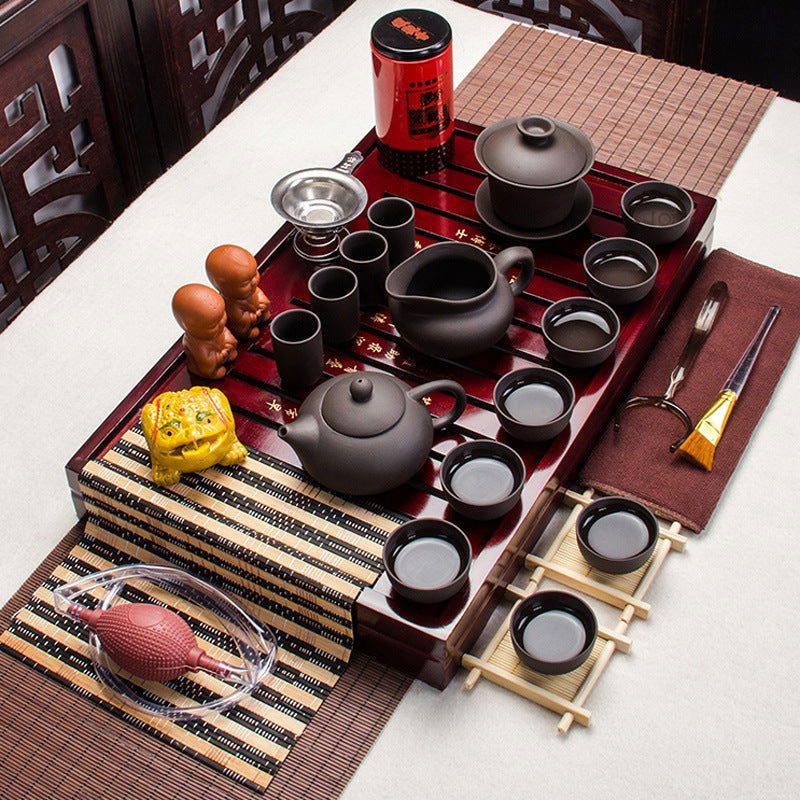 Household Tea Set, Ceramic Purple Sand Tea Brewing Set - Walfos® Kitchenware