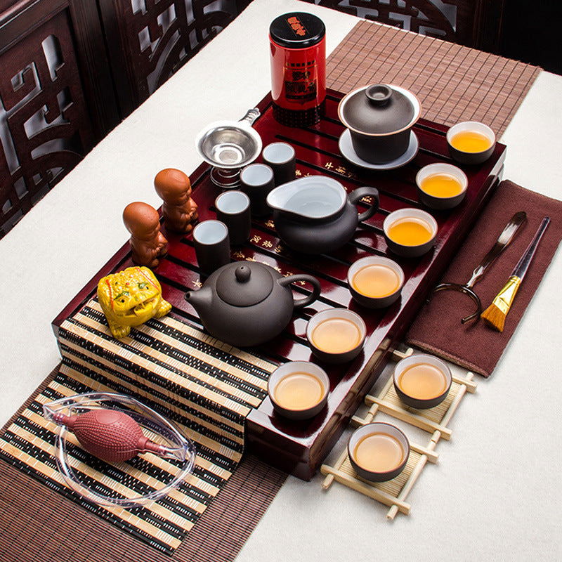 Household Tea Set, Ceramic Purple Sand Tea Brewing Set - Walfos® Kitchenware