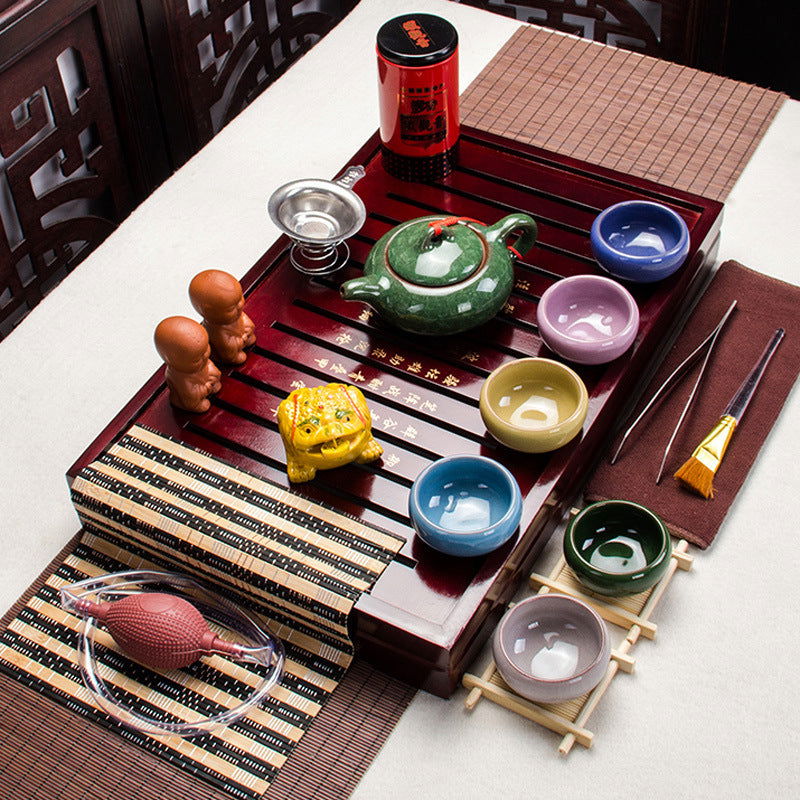 Household Tea Set, Ceramic Purple Sand Tea Brewing Set - Walfos® Kitchenware