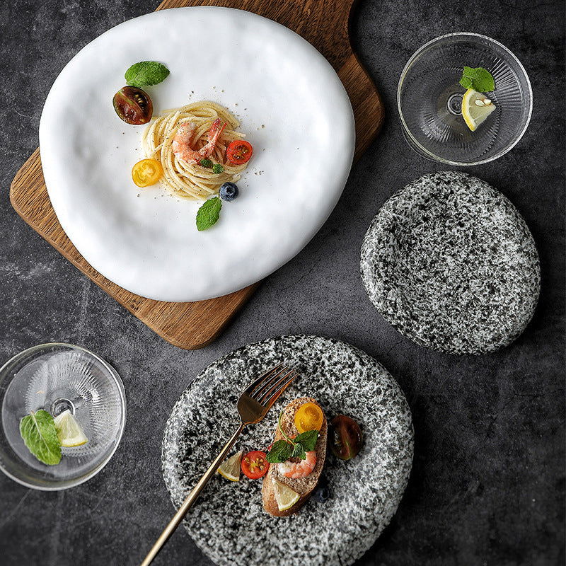 Irregular Ceramic Plate Japanese Creative Dinner Plate - Walfos® Kitchenware