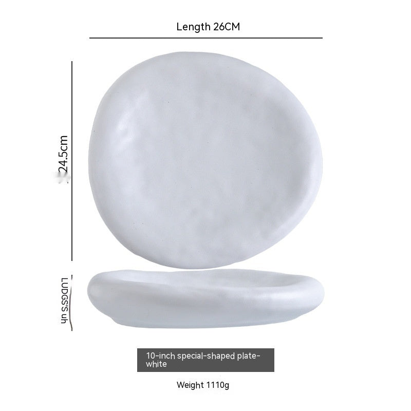 Irregular Ceramic Plate Japanese Creative Dinner Plate - Walfos® Kitchenware