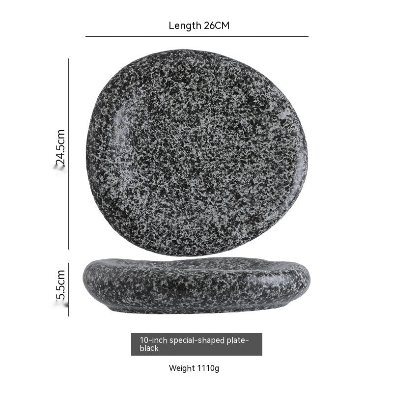 Irregular Ceramic Plate Japanese Creative Dinner Plate - Walfos® Kitchenware
