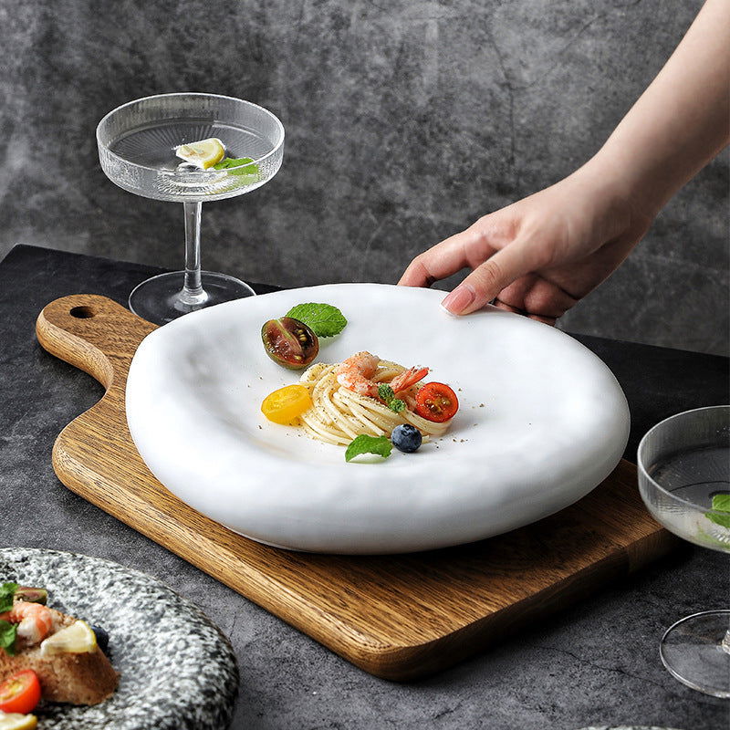 Irregular Ceramic Plate Japanese Creative Dinner Plate - Walfos® Kitchenware