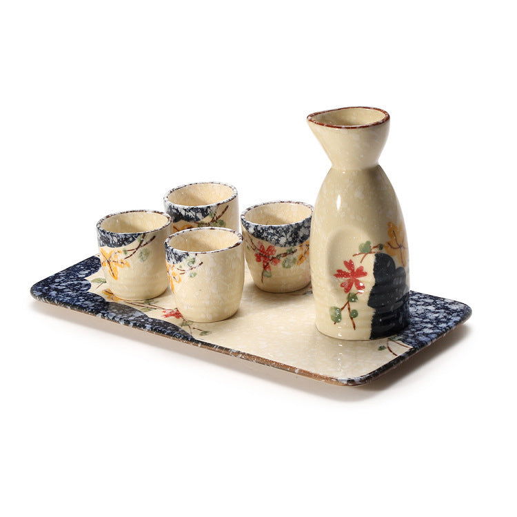 Japanese-Korean Hand-painted Ceramic Flat Plate Rectangular Plate - Walfos® Kitchenware