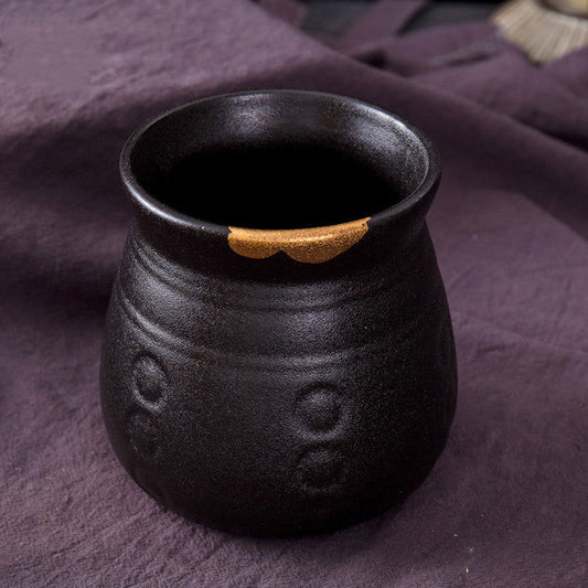 Japanese-Style Ceramic Chopstick Holder, Household Kitchen Chopsticks Basket, Chopstick Cage, Round Drain Chopsticks And Spoon Storage Shelf - Walfos® Kitchenware