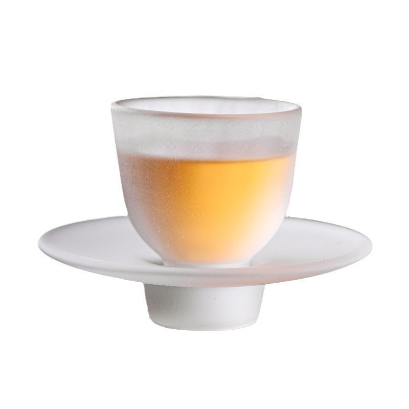 Japanese-style Atomized Glass Tea Cup Plate Combination - Walfos® Kitchenware