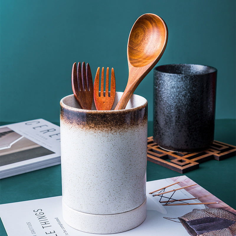 Japanese-style Ceramic Chopsticks Holder Household Tableware Storage Box - Walfos® Kitchenware