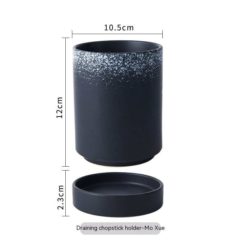 Japanese-style Ceramic Chopsticks Holder Household Tableware Storage Box - Walfos® Kitchenware
