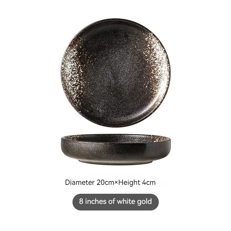 Japanese-style Ceramic Dinner Plate Home Creative Noodles With Soy Sauce Retro Tableware - Walfos® Kitchenware