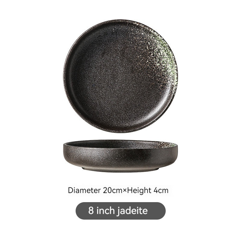 Japanese-style Ceramic Dinner Plate Home Creative Noodles With Soy Sauce Retro Tableware - Walfos® Kitchenware