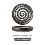Japanese-style Ceramic Dinner Plate Home Creative Noodles With Soy Sauce Retro Tableware - Walfos® Kitchenware