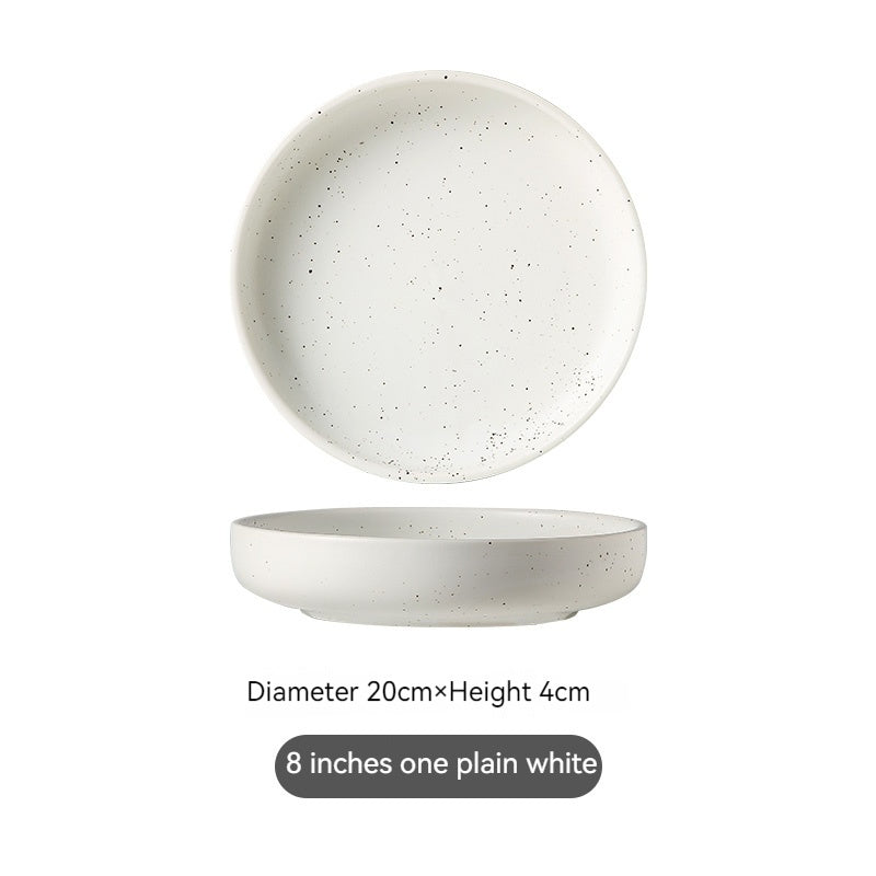 Japanese-style Ceramic Dinner Plate Home Creative Noodles With Soy Sauce Retro Tableware - Walfos® Kitchenware