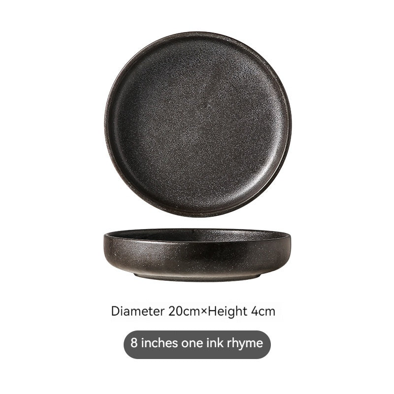 Japanese-style Ceramic Dinner Plate Home Creative Noodles With Soy Sauce Retro Tableware - Walfos® Kitchenware