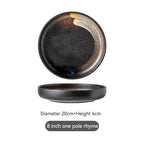Japanese-style Ceramic Dinner Plate Home Creative Noodles With Soy Sauce Retro Tableware - Walfos® Kitchenware