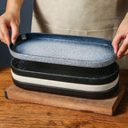 Japanese-style Ceramic Rectangular Western Cuisine Plate Sushi Plate - Walfos® Kitchenware