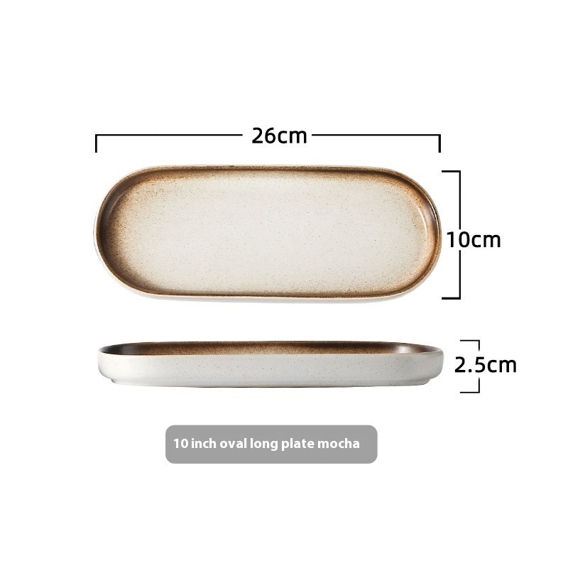 Japanese-style Ceramic Rectangular Western Cuisine Plate Sushi Plate - Walfos® Kitchenware
