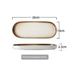 Japanese-style Ceramic Rectangular Western Cuisine Plate Sushi Plate - Walfos® Kitchenware