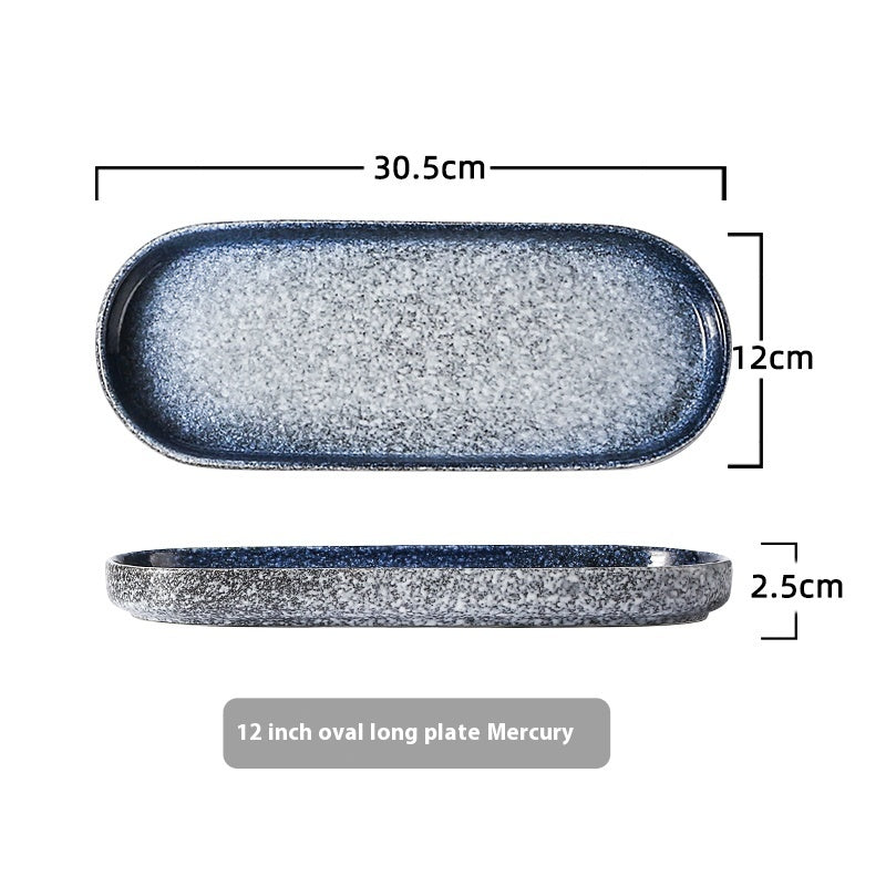 Japanese-style Ceramic Rectangular Western Cuisine Plate Sushi Plate - Walfos® Kitchenware