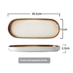 Japanese-style Ceramic Rectangular Western Cuisine Plate Sushi Plate - Walfos® Kitchenware