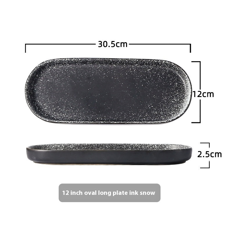 Japanese-style Ceramic Rectangular Western Cuisine Plate Sushi Plate - Walfos® Kitchenware