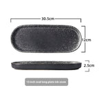 Japanese-style Ceramic Rectangular Western Cuisine Plate Sushi Plate - Walfos® Kitchenware