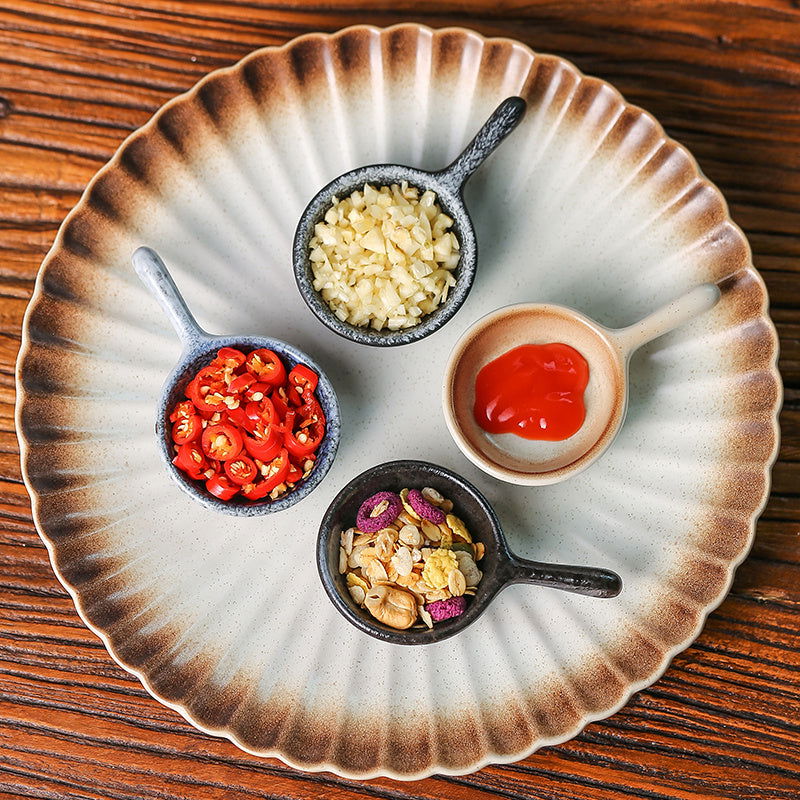 Japanese-style Ceramic Small-flavor Dish Household Soy Sauce Vinegar - Walfos® Kitchenware