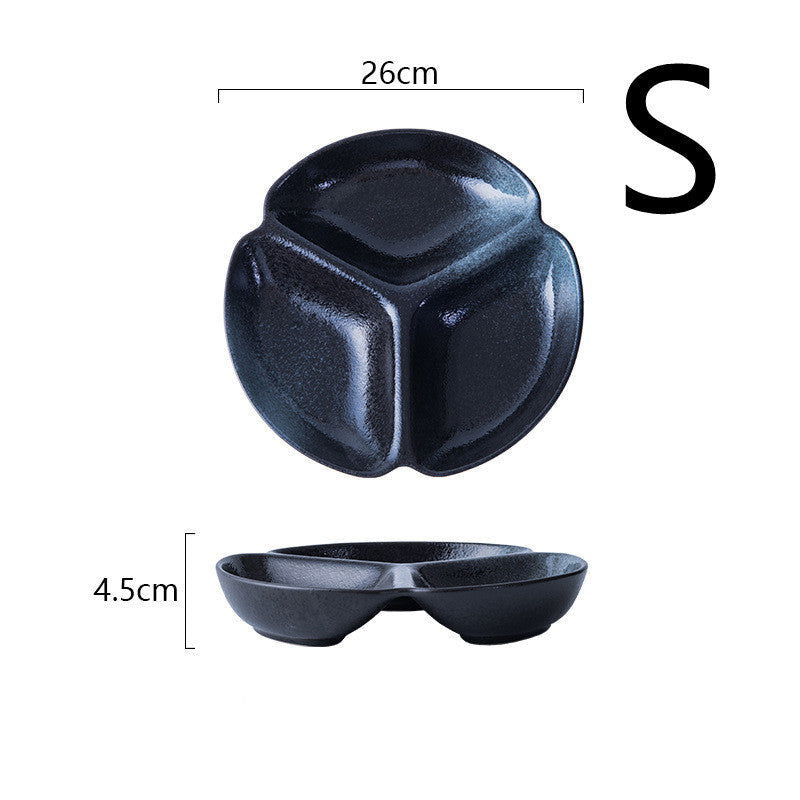 Japanese-style Dinner Plate Ceramic Compartment Plate Household - Walfos® Kitchenware