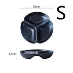Japanese-style Dinner Plate Ceramic Compartment Plate Household - Walfos® Kitchenware