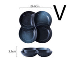 Japanese-style Dinner Plate Ceramic Compartment Plate Household - Walfos® Kitchenware