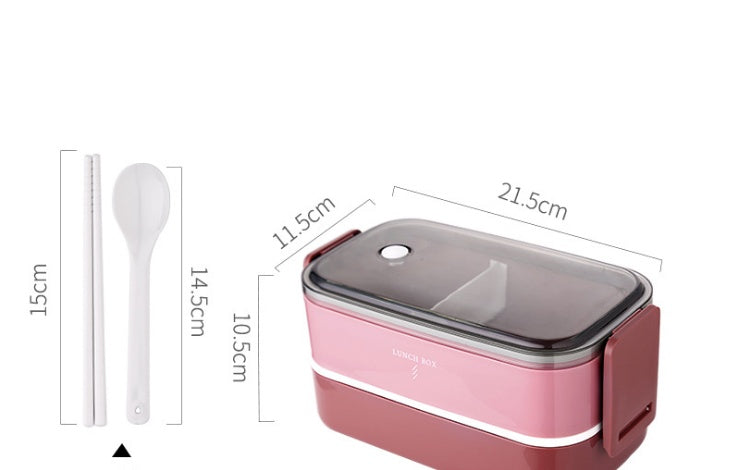 Japanese-style Portable Compartment Lunch Box With Tableware Wheat Straw Sealed Student Lunch Box Set Easy To Clean Salad Bento Box - Walfos® Kitchenware