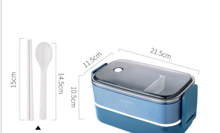 Japanese-style Portable Compartment Lunch Box With Tableware Wheat Straw Sealed Student Lunch Box Set Easy To Clean Salad Bento Box - Walfos® Kitchenware