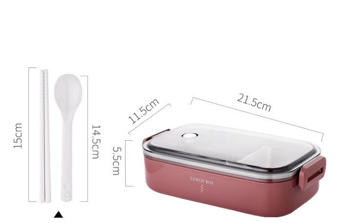 Japanese-style Portable Compartment Lunch Box With Tableware Wheat Straw Sealed Student Lunch Box Set Easy To Clean Salad Bento Box - Walfos® Kitchenware