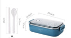 Japanese-style Portable Compartment Lunch Box With Tableware Wheat Straw Sealed Student Lunch Box Set Easy To Clean Salad Bento Box - Walfos® Kitchenware